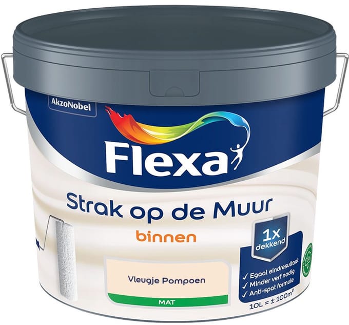 Flexa - Strak Op De Muur Binnen Mat - Vleugje Pompoen - Mengverf - 10 L
