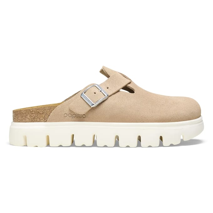 Damesklompen Papillio Boston Chunky Suede Leather