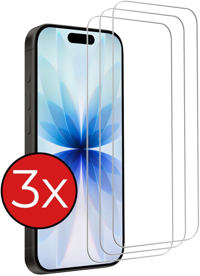 Screenprotector - 3 Stuks - Geschikt voor Apple iPhone 17 - Volledige Dekking - Beschermglas - Gehard Glas - Tempered Glass - Screen Protector