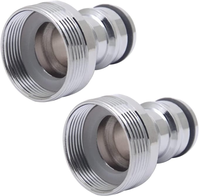 Set van 2 Draadadapters M24 naar M21 - Snelle Koppeling voor Tuinslang en Wasmachineaansluiting