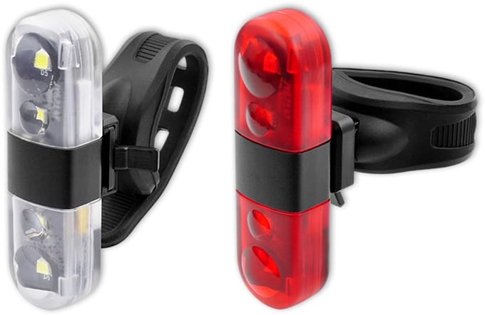 LED Fietslamp Set Voor & Achter USB Waterdicht IPX4 3 Modi