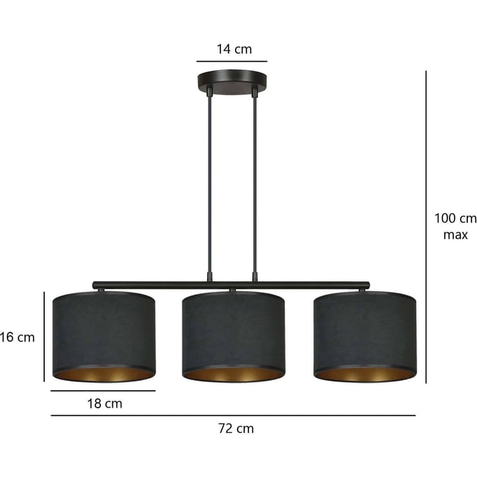 3-lichts hanglamp Hilde | MAY Interiors