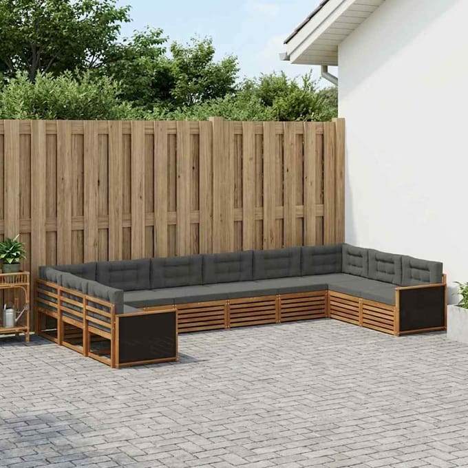 vidaXL - Sofa-Sets - 10 - st - Massief - Acacia - Hout