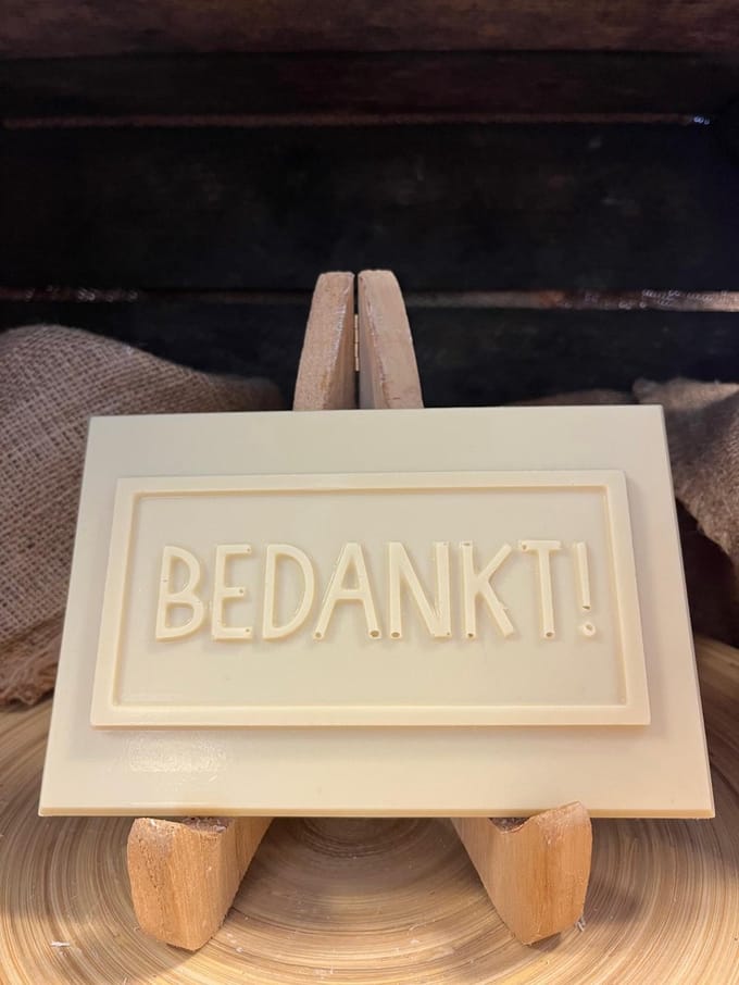Chocolade tablet Bedankt - chocolade 200 gram | Smaak Wit