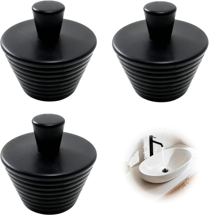 3x Universele Silicone Afvoerstop - Waterstop voor Bad, Douche, Zicht en Wastafel