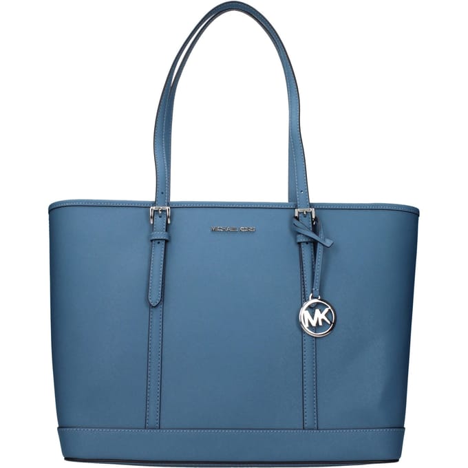 Michael Kors Blauwe Leren Schoudertas