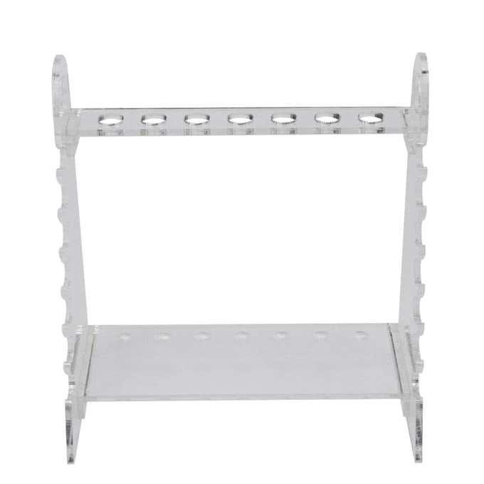 Support de pipette trapézoïdal en verre organique, trou de 1,5 cm de diamètre, support de pipettes gray