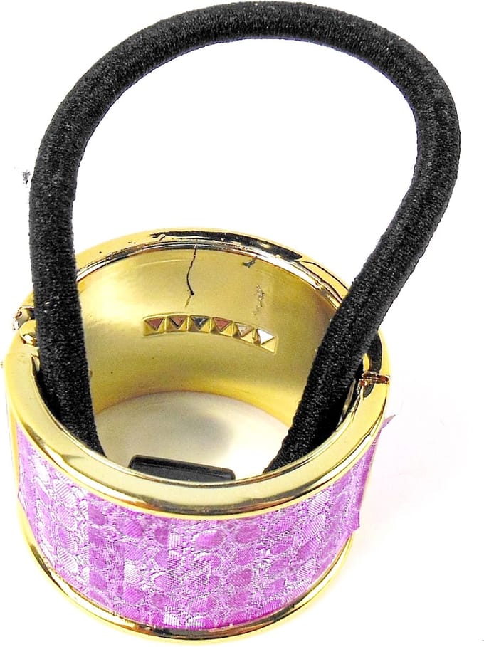 Staartklem glitter paars puntjes