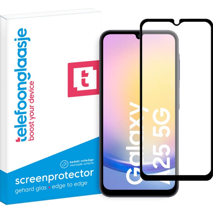 Samsung Galaxy A25 5G screenprotector gehard glas Edge to Edge
