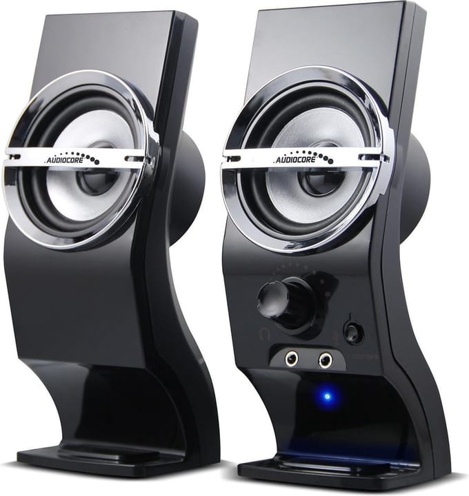 Audiocore AC805 -PC-speaker - Soundbar luidspreker 2.0 - 2x 3 Watt RMS - Computer speakers - USB / 3,5 mm jack