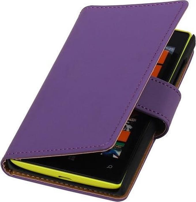 Paars Effen booktype cover hoesje voor Microsoft Lumia 532