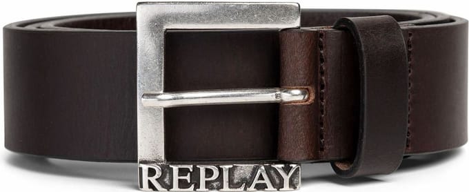 REPLAY Leren Riem Leather Belt W95 Puce Bruine