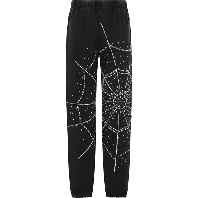 Washed Joggers Spiderweb Strass