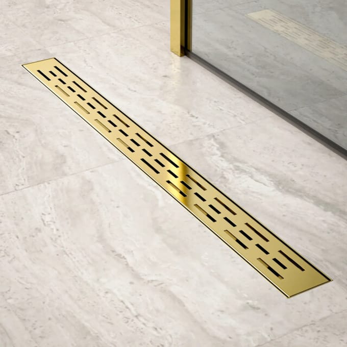 Mirlux Douchegoot - 80cm - Goud - Standaard rooster - RVS - Met Flens