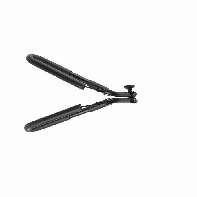 Stevige aluminium fietsdrager voor surfplanken met een dikte tot 80 mm. zwart