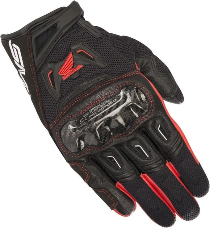 Alpinestars SMX-2 Air Carbon V2 Honda Zwart Rood - Handschoen