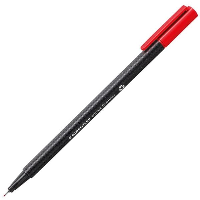 Fineliner Staedtler Triplus 334 rood 0.3mm