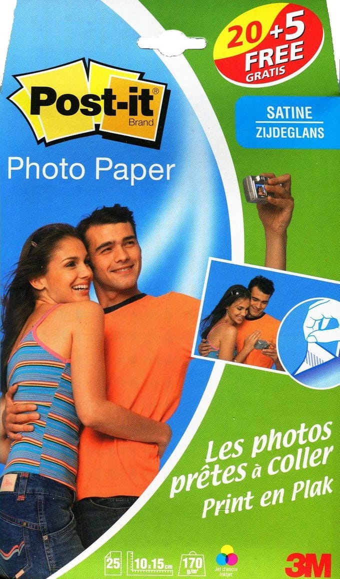 Post-It Fotopapier Sticky 10x15cm - halfglanzend