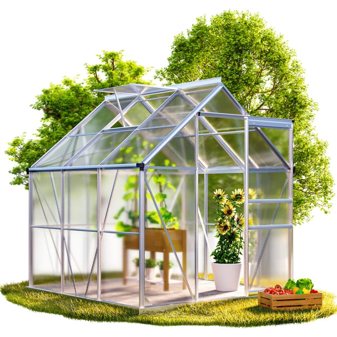 Gardebruk Tuinkas – Aluminium 3.6m² incl dakraam 190x190cm – Zonder Fundament