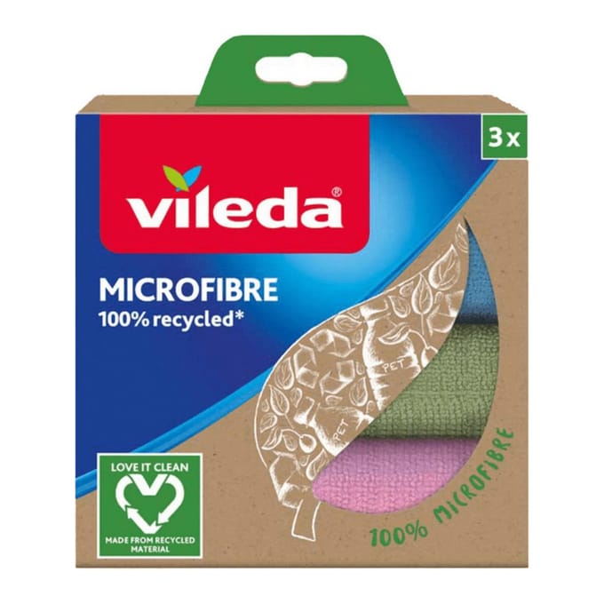Vileda Microfibre gerecycleerde microvezeldoek