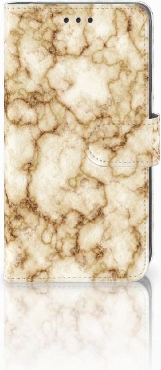 Apple iPhone Xr Bookcase Marmer Goud