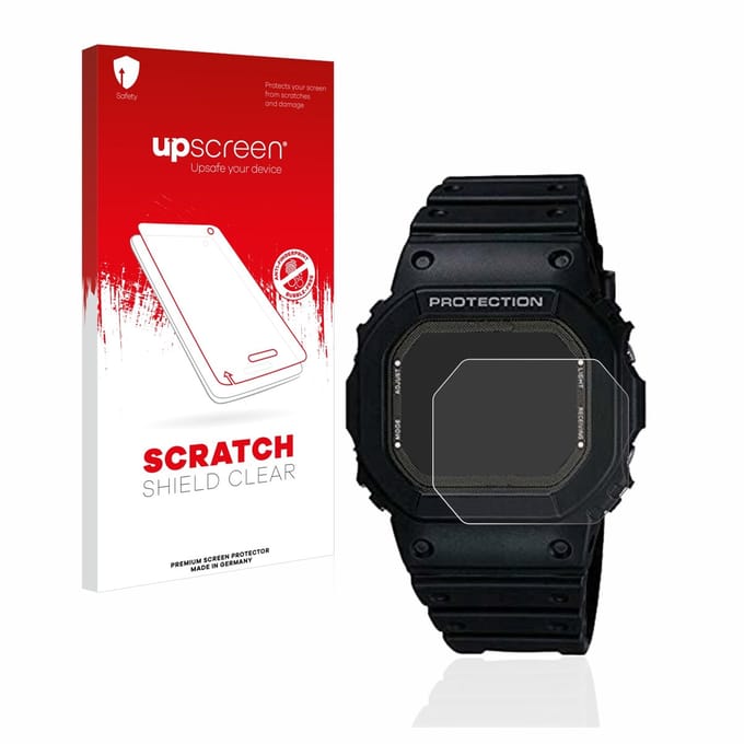 upscreen - Screenprotector voor Casio G-Shock GW-5000-1JF - Folie Beschermfolie transparant