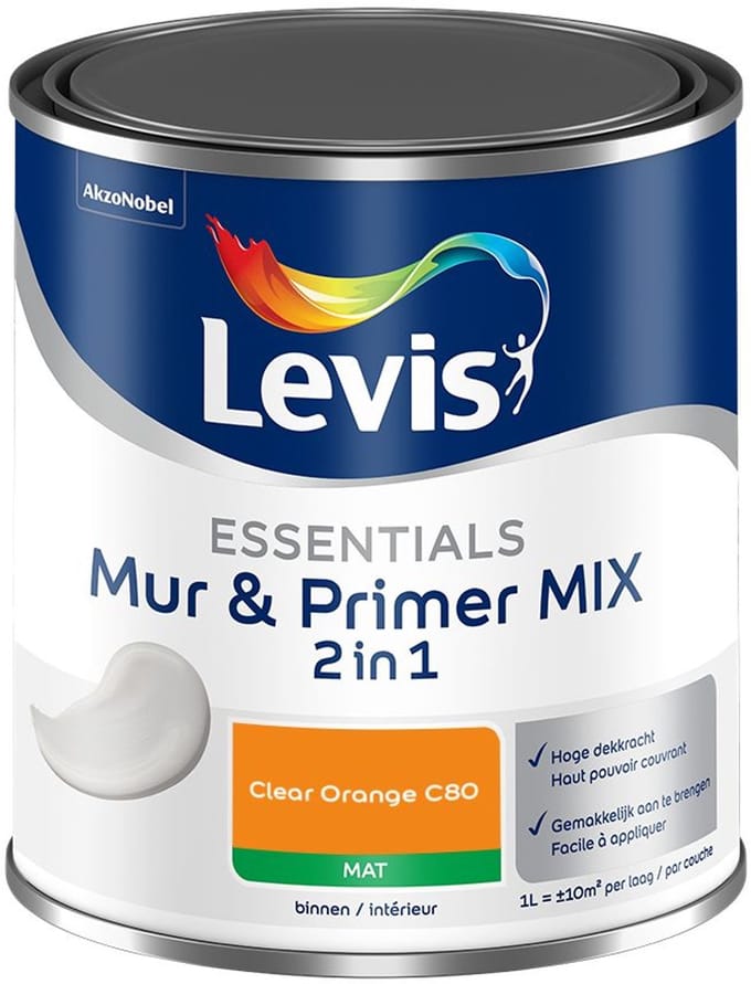 Levis - Essentials Mur & Primer Mix - Clear Orange C80 - Mengverf - 1 L