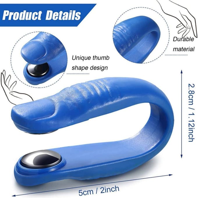 Tijgerpunt Duim Massage Clip Acupressuur Punt Massager Meridiaan Massage Clip blauw