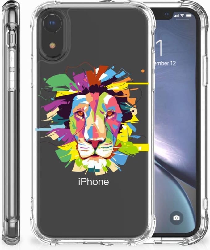 Apple iPhone Xr Stevig Bumper Hoesje Lion Color