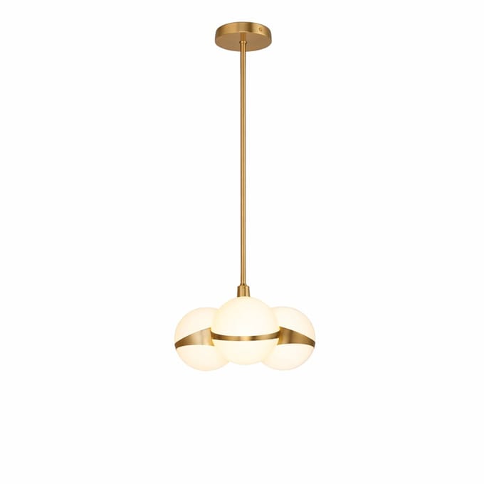 Hanglamp 3 lichtpunten - brushed gold - G9 fitting