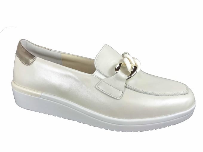 Solidus -Dames - off-white/ecru/parel - ballerina's & mocassins - maat 38.5