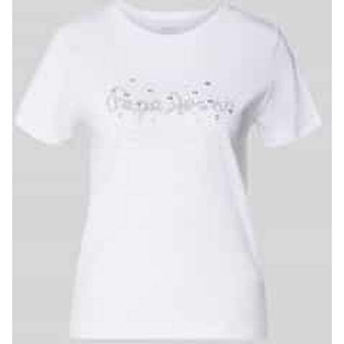 T-shirt met siersteentjes van puur katoen model 'BRADY'