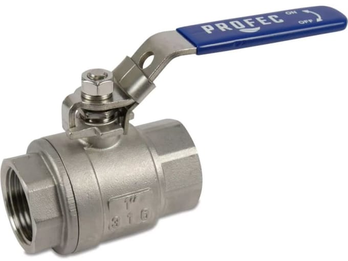 Rvs Kogelkraan 1 1/4" - Waterafsluiter van Edelstahl 316, 64 bar