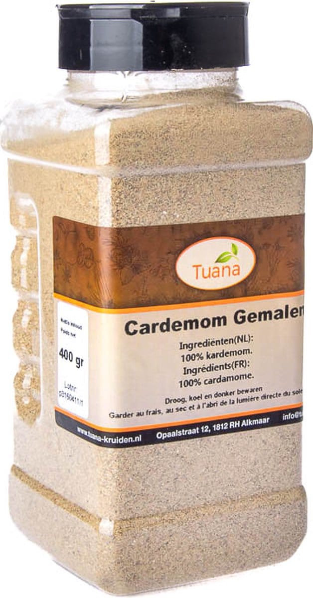 Tuana Kruiden - Kardemom Gemalen - Strooibus 400 Gram - Tuanashop - GP-K-0007