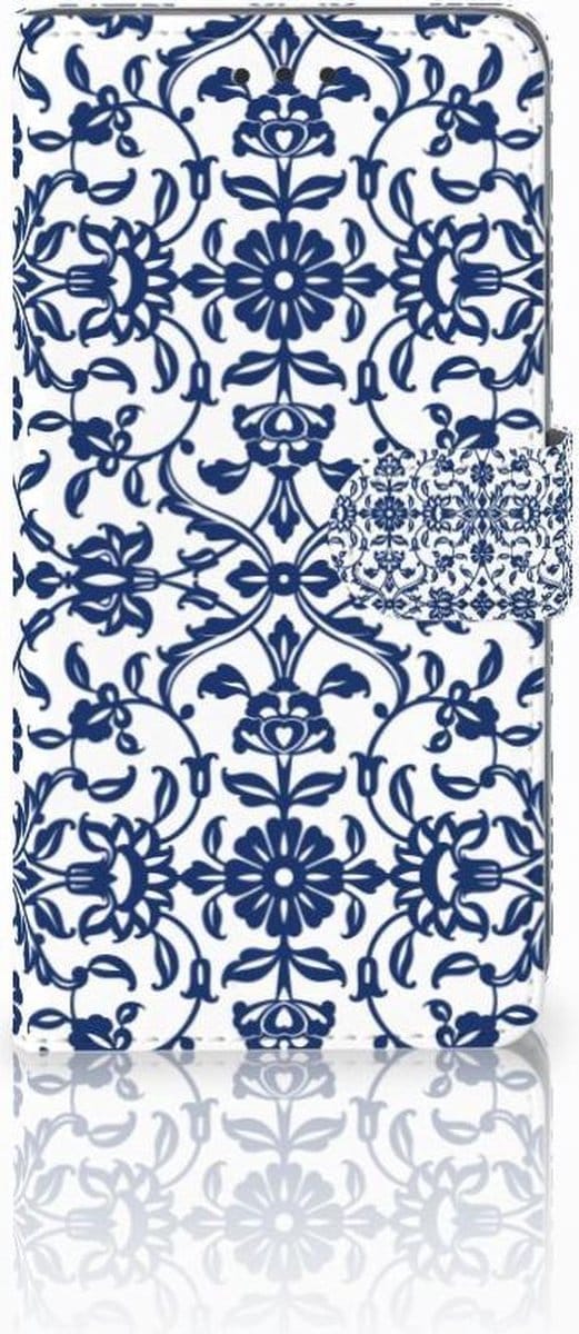 Apple iPhone Xs Max Hoesje Flower Blue