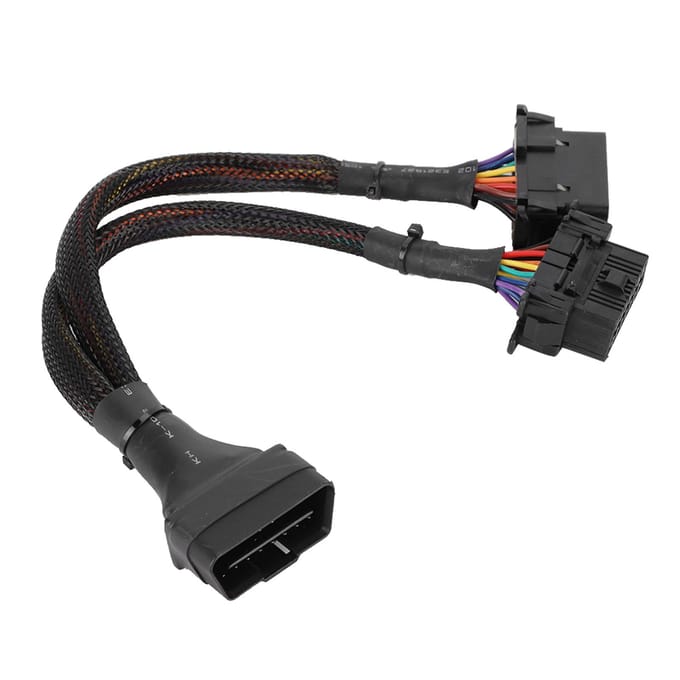 1 naar 2 OBD Adapter Splitter Y Kabel Verlengsnoer Auto Diagnose Scan Tool black