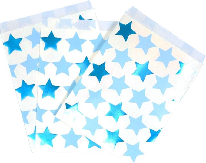 Kleine Ster Trakteertassen Blauw - 25 Stuks Cadeautasjes