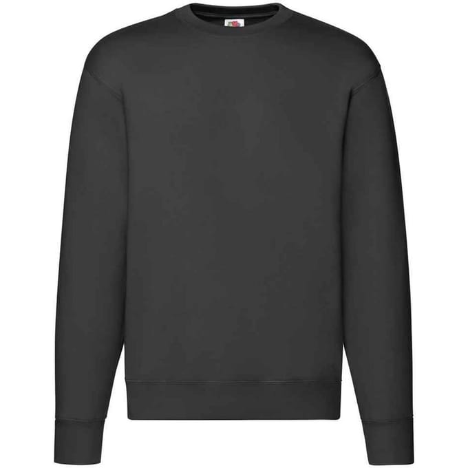 Fruit of the Loom Heren Premium Drop Shoulder Sweatshirt (Zwart)