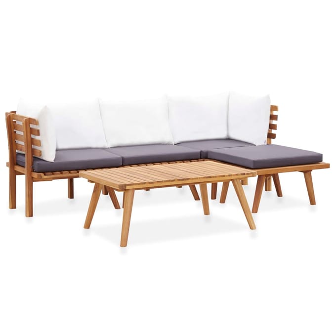 vidaXL - 5-delige - Loungeset - massief - acaciahout