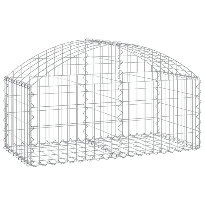 vidaXL - Schanskorf - gewelfd - 100x50x40/60 - cm - gegalvaniseerd - ijzer