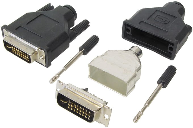 DVI-D Dual Link (m) soldeerbare connector