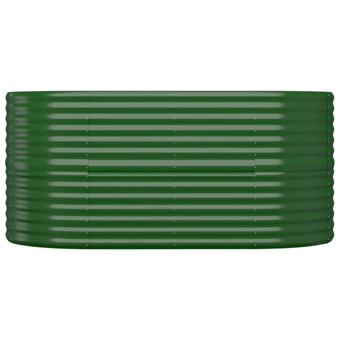 vidaXL - Plantenbak - 152x80x68 - cm - gegalvaniseerd - staal - groen