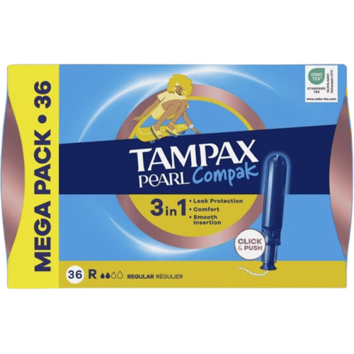 Tampax Pearl Compak Regular Tampons Met Inbrenghuls x36