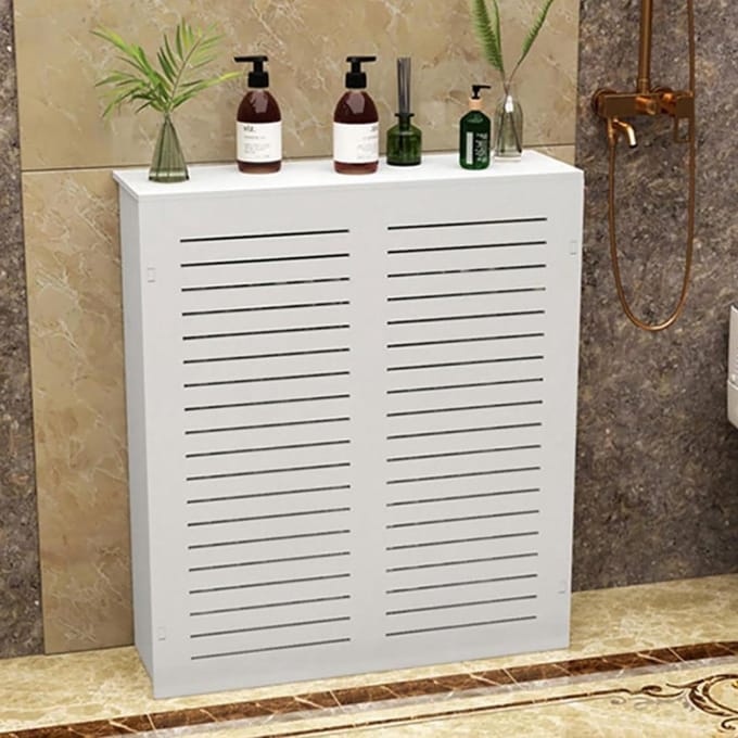 Radiatorbekleding - Verwarming Schild - Interieur Verfraaien - Stijlvolle Afwerking - 80x60x15cm - Wit