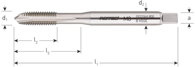 Rotec HSSE 800 M.Tap DIN 371-B M 2
