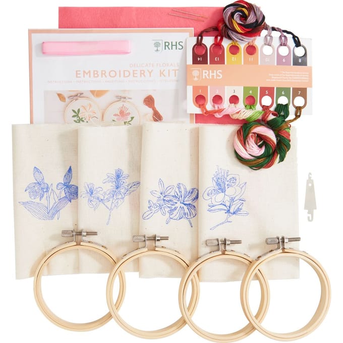 RHS Embroidery Kit - Delicate Florals