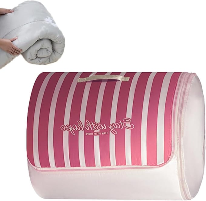 Opbergzakken - Dekbed organizer - Ruimte besparen - Compressie ontwerp - L - Roze