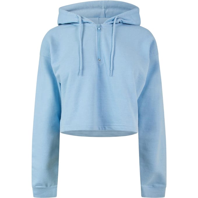 Miso Dames/Dames Crop Hoodie (Blauw)