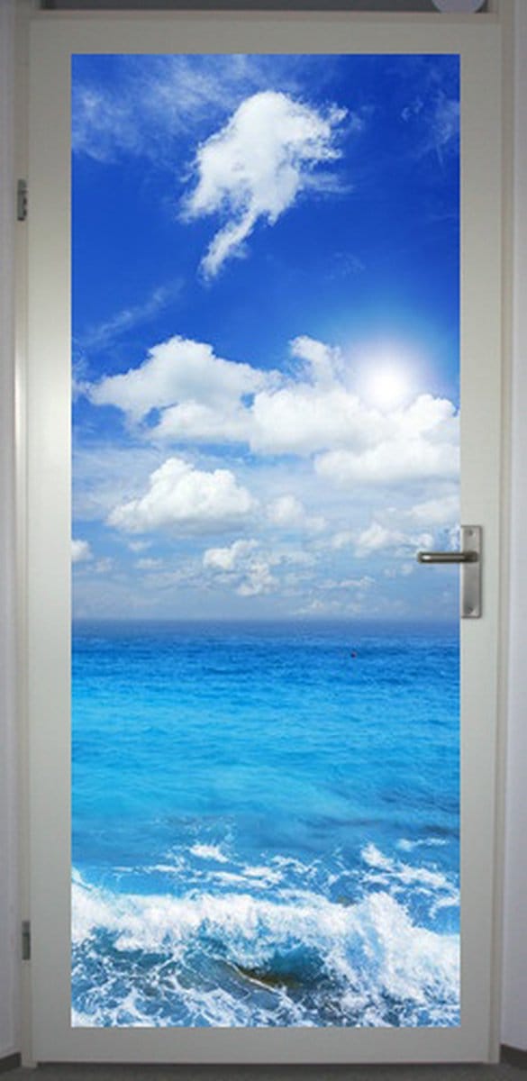 Deurposter 'Zee 1' - deursticker 75x195 cm