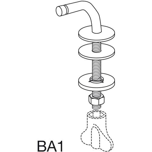 Pressalit Bevestigingsgarnituur Closetzitting Ba1P999